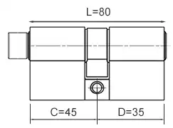 Długość wkładki 45+35
