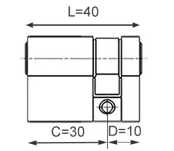 Długość wkładki 30+10