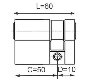 Długość wkładki 40+10