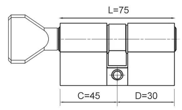 Długość wkładki 45+30