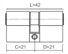 Długość wkładki 21+21