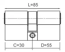 Długość wkładki 30+55