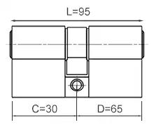 Długość wkładki 30+65