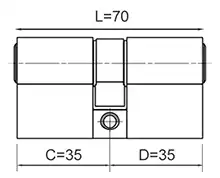 Długość wkładki 35+35
