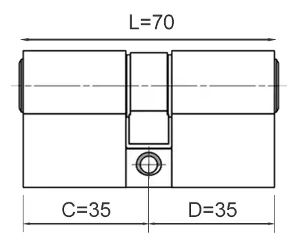 Długość wkładki 35+35