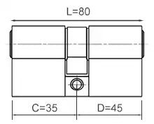 Długość wkładki 30+50