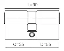 Długość wkładki 35x55