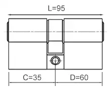 Wkładka Iseo F5 35x55