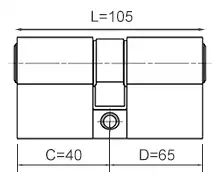 Długość wkładki 40x65