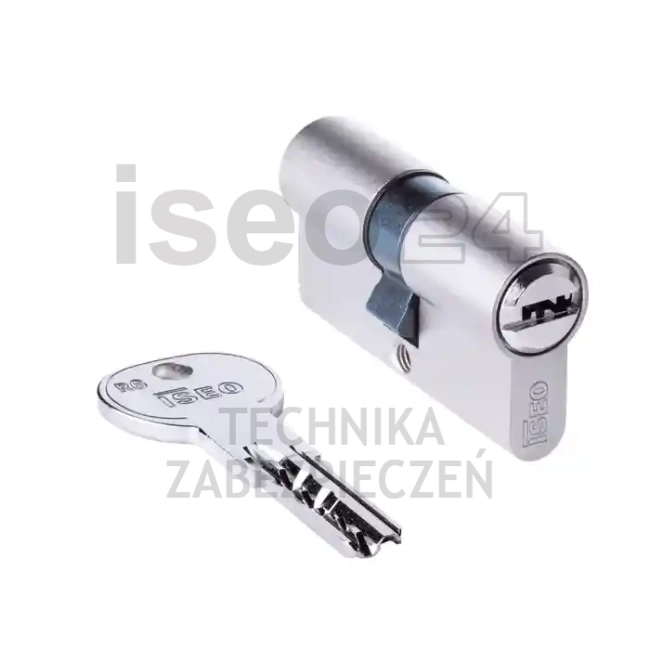 ISEO R6 EXTRA wkładka bębenkowa dwustronna  (klucz/klucz) 45x60, niklowana matowa