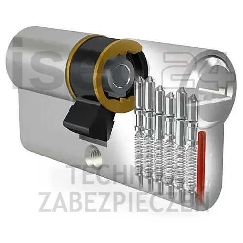 ISEO R6 Extra wkładka bębenkowa jednostronna 40x10, mosiężna matowa