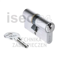 ISEO F5 wkładka bębenkowa dwustronna  (klucz/klucz) 21x21, niklowana matowa