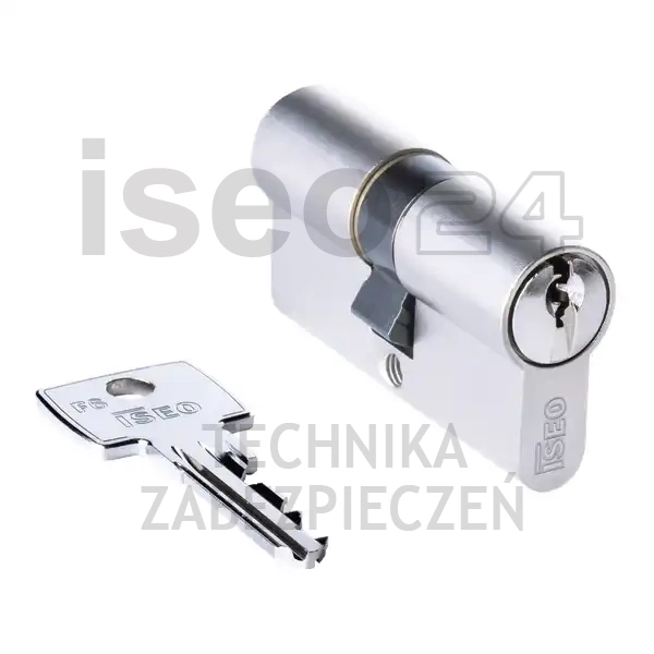 ISEO F6 Extra wkładka bębenkowa dwustronna  (klucz/klucz) 30x45, niklowana matowa