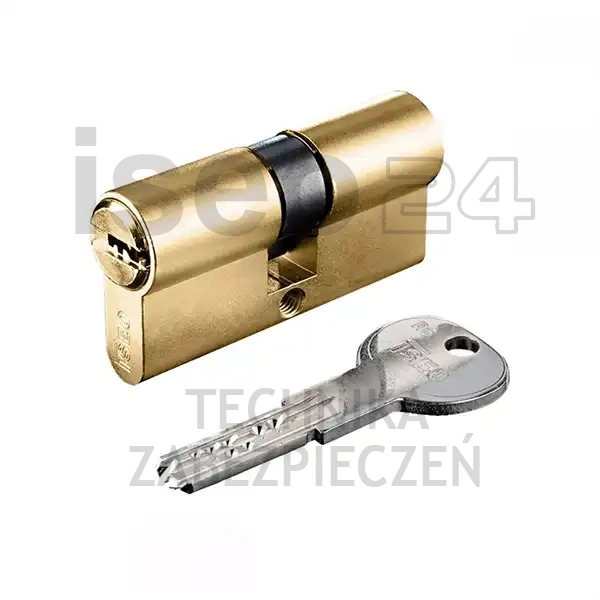 ISEO R6 EXTRA wkładka bębenkowa dwustronna  (klucz/klucz) 30x45, mosiężna matowa