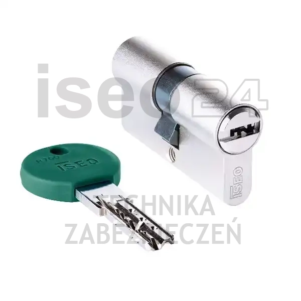 ISEO R700 wkładka bębenkowa dwustronna (klucz/klucz) 30x30, niklowana matowa