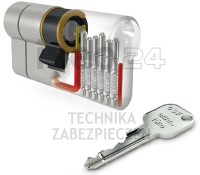 ISEO CSF F9 Basic wkładka bębenkowa dwustronna  (klucz/klucz) 30x40, niklowana matowa